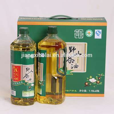 1.16 L Transparent Hexagon Camellia oil PET Packing bottle with handle